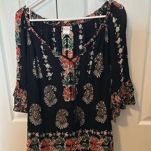 Colorful, half sleeved blouse top